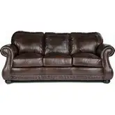 8755 Sofa in Chesterfield Cowboy Brown Top Grain Leather